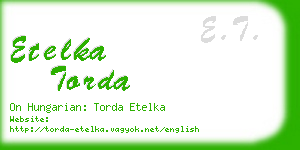 etelka torda business card